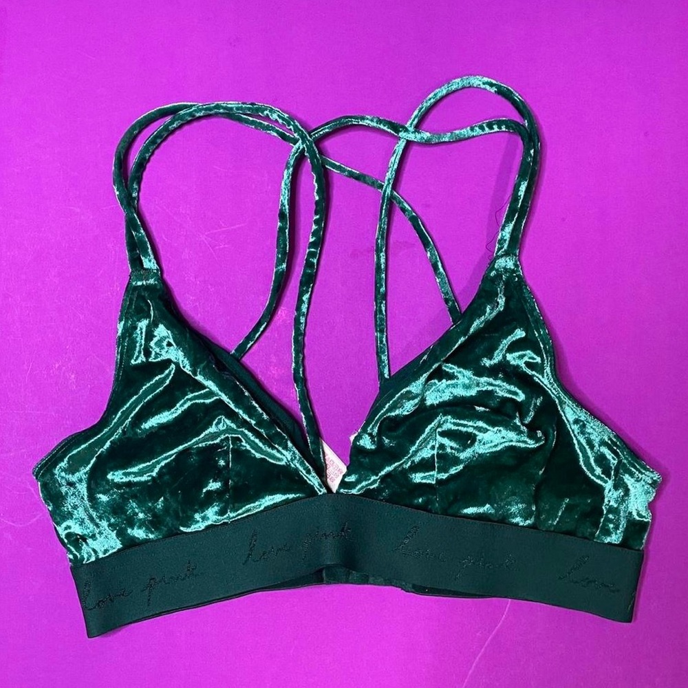 Green Velvet Bralette